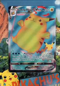 Pokemon TCG Surfing Pikachu VMAX 009/025 Celebrations M/M - Image 1