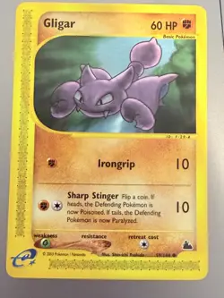 2003 Pokemon Skyridge Gligar #59/144 Regular Non‑Holo) Never played • e‑Reader - Image 1