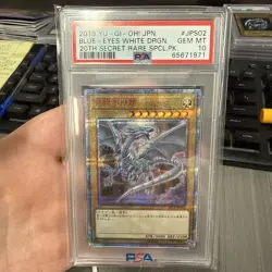 PSA 10 Yugioh Blue-Eyes White Dragon 20CP-JPS02 20th Secret Rare US seller - Image 1