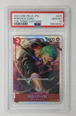2023 ONE PIECE JPN RORONOA ZORO THE THREE CAPTAINS #025 PSA 10 GEM MINT - Image 1