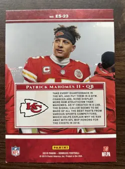 Panini 2019 Donruss Elite Series Patrick Mahomes II #ES-23 Chiefs NFL Football - Image 2