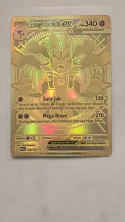 Mega Lucario EX, Pokemon Near Mint, Mega Evolution, Mega Hyper Rare, 188/132 - Image 1