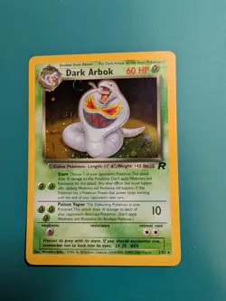 Pokemon Card 1999 Team Rocket Holo Rare Dark Arbok 2/82 NM - Image 1