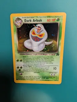 Pokemon Card 1999 Team Rocket Holo Rare Dark Arbok 2/82 NM - Image 3