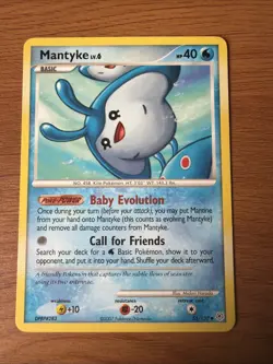 Pokemon Card Mantyke (55/130) Diamond and Pearl Uncommon - Image 1