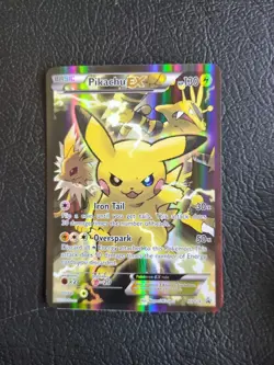 Pokemon Pikachu EX XY124 Full Art Promo Holo Basic 130 HP Card XY Pokemon - Image 1