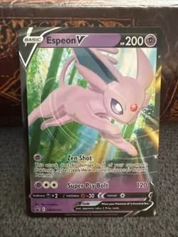 Pokemon Espeon v Holo Black Star Promo SWSH201 TCG Card Near Mint Condition - Image 1