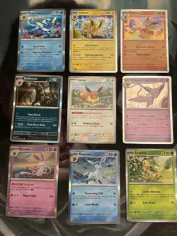 Prismatic Evolutions Complete 9 Card Eevee-lutions Set HOLO NM - Image 1