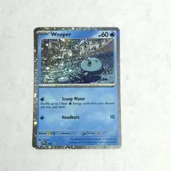 Wooper Cosmos Holo SWIRL Black Star Promo - SVP155 Pokemon Card NM - Image 1