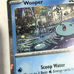Wooper Cosmos Holo SWIRL Black Star Promo - SVP155 Pokemon Card NM - Image 3