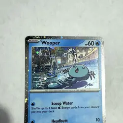 Wooper Cosmos Holo SWIRL Black Star Promo - SVP155 Pokemon Card NM - Image 4