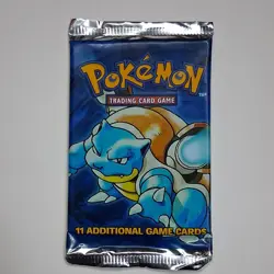 Pokemon Base Set Booster Pack Blastoise Art Sealed 11 Cards Wizards of the Coast - Image 1