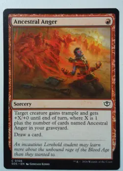 Ancestral Anger *PLAYSET* Magic MtG x4 Secrets of Strixhaven - Image 1