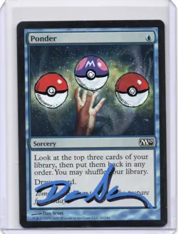 Ponder Regular Signed Altered by Artist Dan Scott MTG RARE - Image 1