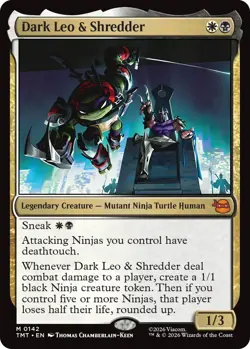 Dark Leo & Shredder Light Play, English Magic the Gathering MTG Teenage Mutant N - Image 1
