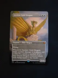 Magic: The Gathering Ancient Gold Dragon Borderless - Image 1