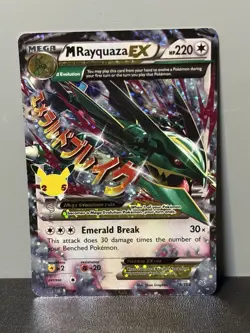 M Rayquaza EX Holo Pokemon Card Celebrations 76/108 Classic Collection - Image 1