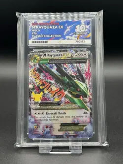 Pokemon M Rayquaza EX Celebrations Card 76/108 Ace 10 Perfect Subgrades - Image 1