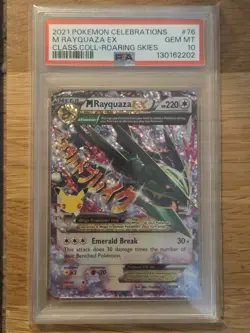 2021 Pokemon Celebrations M Rayquaza EX 76/108 Classic Collection PSA 10 GEM MT - Image 1