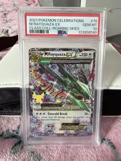 Pokemon TCG M Rayquaza EX 76/108 Celebrations Card PSA 10 Gem Mint - Image 1