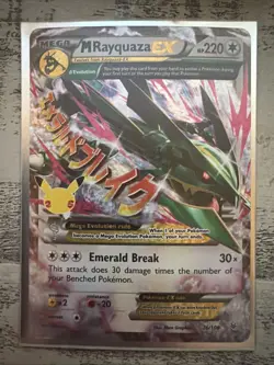 Pokemon M Rayquaza EX 76/108 Celebrations Classic Collection Holo Mega 220 HP - Image 1