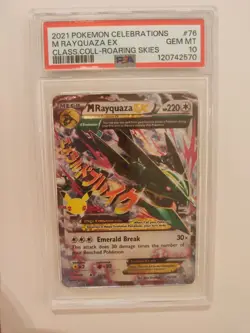 Pokemon TCG M Rayquaza EX Celebrations Card 76/108 PSA 10 - Image 1