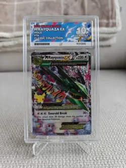 M Rayquaza EX 76/108 ACE 10 Pokemon Card Celebrations – Perfect Subgrades - Image 2