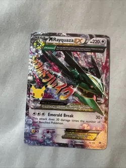 Pokemon M Rayquaza EX Ultra Rare HOLO 76/108 2015 Celebrations LP - NM ✨ - Image 1