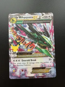 Pokemon TCG Mega M Rayquaza EX Card Celebrations Series 76/108 - Image 1