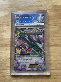 Pokemon TCG Mega M Rayquaza EX Card 76/108 Celebrations Ace 10 Gem Mint - Image 1