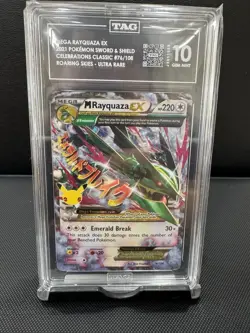 M RAYQUAZA EX 021 POKEMON CELEBRATIONS CLASSIC #76/108 - TAG 10 GEM MINT - Image 1