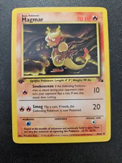 Pokemon 1st Edition Fossil Magmar 39/62 NEAR MINT - Image 1