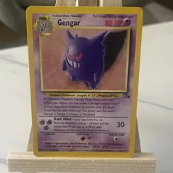 Gengar 20/62 Fossil Rare 80 HP Stage 2 Regular Unlimited English Pokemon TCG - Image 1