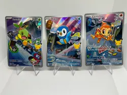 First partner illustration collection Pokemon Turtwig/Chimchar/Piplup NM - Image 2