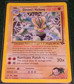 Pokemon Giovanni's Machamp 6/132 Gym Challenge Holo Rare Unlimited 100HP English - Image 1