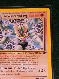 Pokemon Giovanni's Machamp 6/132 Gym Challenge Holo Rare Unlimited 100HP English - Image 4