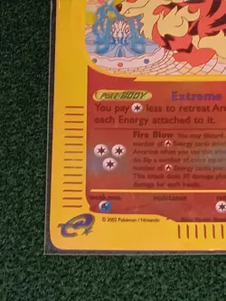 Pokemon Arcanine 002/147 Aquapolis Reverse Holo Rare 90 HP Stage 1 English - Image 3