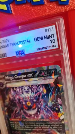 Pokemon Mega Gengar Ex Tera Cristal 30th Signed UV Italian Artist Fancard 1 Of30 - Image 5