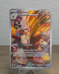 Pokemon Destined Rivals Blaziken 192/182 Illustration Rare - Image 1