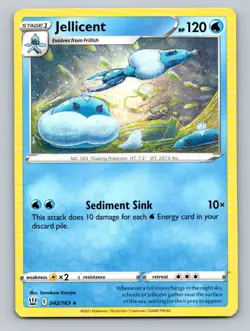 Pokemon Jellicent SWSH05: Battle Styles 042/163 Near Mint NM - Image 1