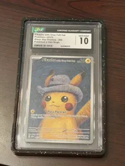CGC 10 Pikachu With Grey Felt Hat 085 Pokemon Black Star Promos 2023 English - Image 1