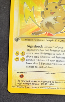 Pokemon Raichu Fossil 14/62 90 LP Holo Rare 1st Edition MP - Image 5