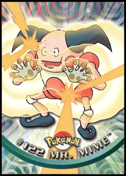 Pokemon 2000 Topps TV Animation Edition Series 3 #122 Mr. Mime Blue Logo - Image 1