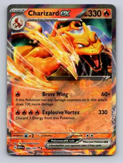 CHARIZARD EX 006/165 DOUBLE RARE 151 POKEMON NM - Image 1