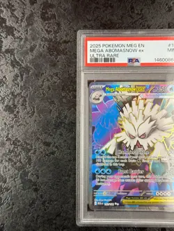 2025 POKEMON MEGA EVOLUTION EN MEGA ABOMASNOW EX ULTRA RARE #157 MINT 💎 PSA 9 - Image 3