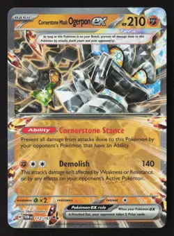 Cornerstone Mask Ogerpon ex - Double Rare Holo TWM 112/167 NM Pokemon TCG - Image 1