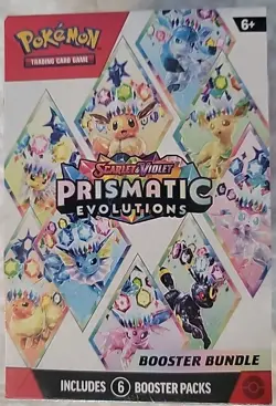 Pokemon Scarlett & Violet Prismatic Evolutions Booster Bundle new/sealed 6 Packs - Image 1