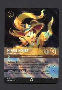 Disney Lorcana Ursula’s Return Minnie Mouse (Musketeer Champion) Enchanted NM - Image 1