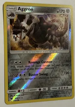 Aggron 67/111 Crimson Invasion Holo Rare Pokemon Card Near Mint - Image 2