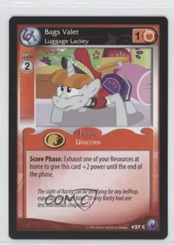 2014 My Little Pony Collectible Card Game - Canterlot Nights Bags Valet #27 - Image 1